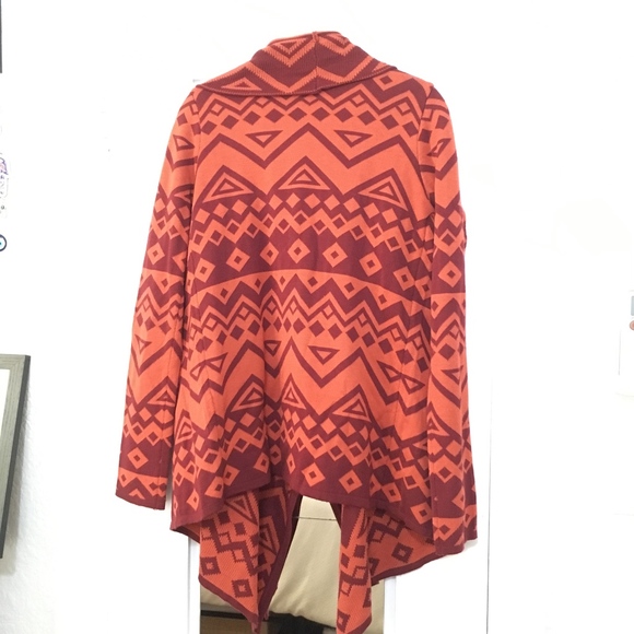 Staring at Stars Array Aztec Waterfall Cardigan Sz Medium - Picture 11 of 12